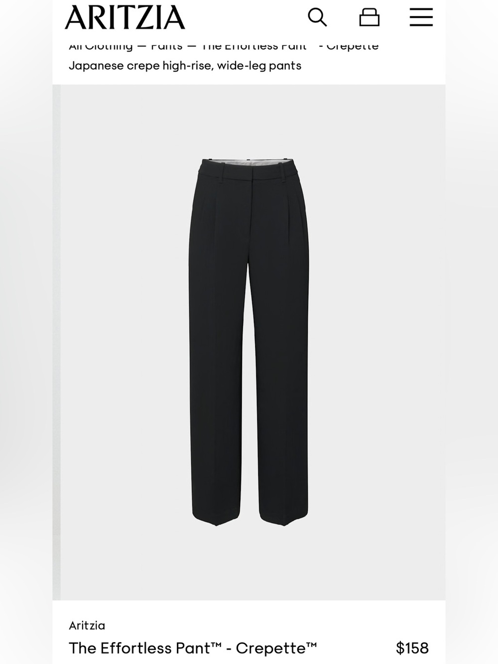 Wilfred Effortless Pants in Black